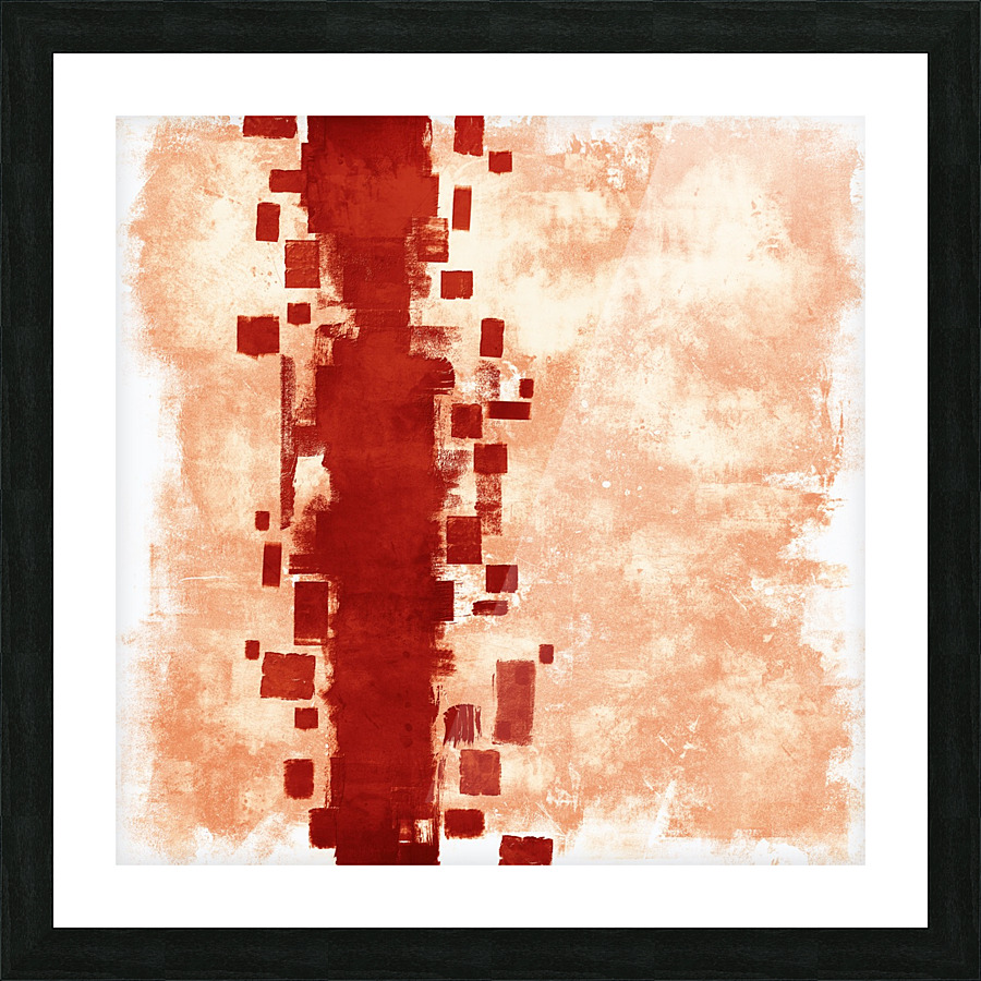 Layers 73 coralred Picture Frame print