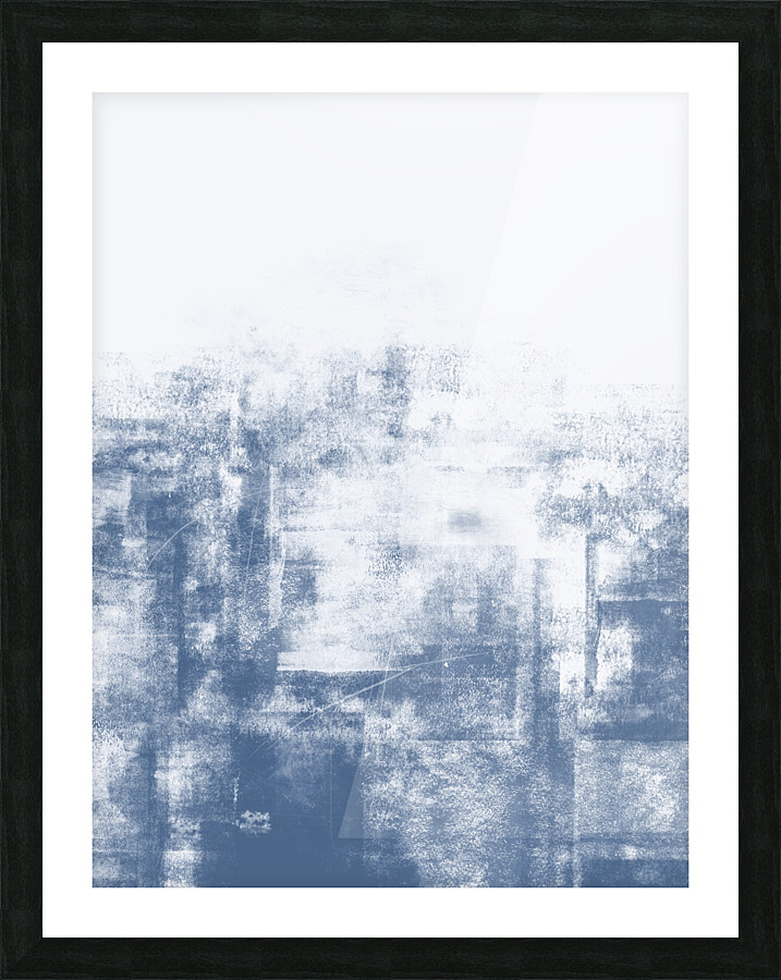 Shabby Abstract 103 navy and white Picture Frame print