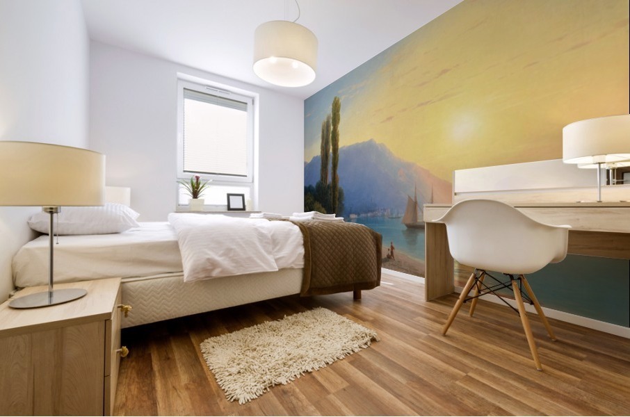 Sunset over Yalta Mural print