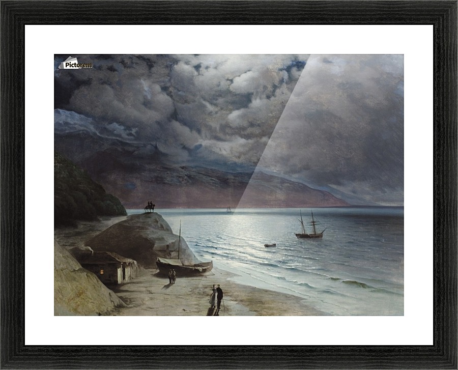 Watching the sea Picture Frame print