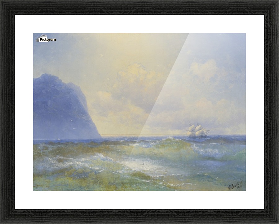 Sun on the sea Picture Frame print