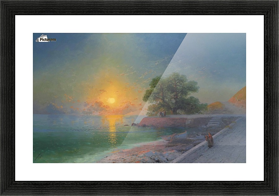 Promenade at sunset Picture Frame print