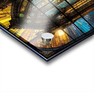 stained glass window artistic light scene castle. Acrylic print