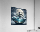 lighthouse ocean underwater palms Acrylic Print