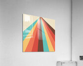 retro lines design pattern stripes colorful prism Acrylic Print