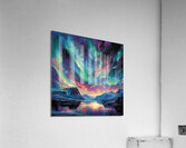 lake aurora borealis nature landscape moutains st Acrylic Print
