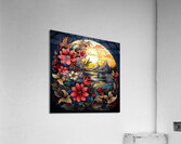 sunset mountains landscape nature sky trees cloud Acrylic Print