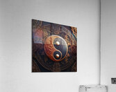 yin yang iron brass symbol harmony logo nature.jp Acrylic Print