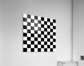 grid domino bench and black Acrylic Print