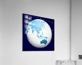 earth blue planet globe planet world space univer Acrylic Print
