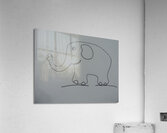 elephant drawing Acrylic Print