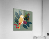 flowers branches leaves bird plants spring summer Acrylic Print