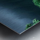 Green nature mountain road trees Metal print