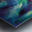 lake aurora borealis nature landscape moutains st Metal print