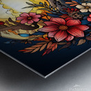 sunset mountains landscape nature sky trees cloud Metal print