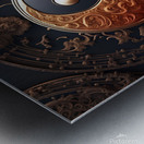 yin yang iron brass symbol harmony logo nature.jp Metal print