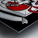 motorcycle club frame engraving art Metal print