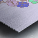 flowers poppy drawing bloom blossom art sketch fl Metal print