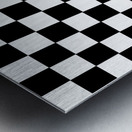 grid domino bench and black Metal print