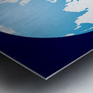 earth blue planet globe planet world space univer Metal print