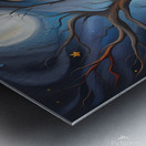 tree branches mystical moon expressionist oil pai Metal print