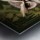 artistic owl vines plants flower decoration ornat Metal print