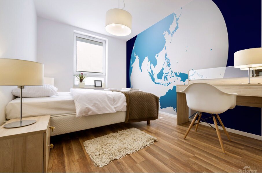 earth blue planet globe planet world space univer Mural print