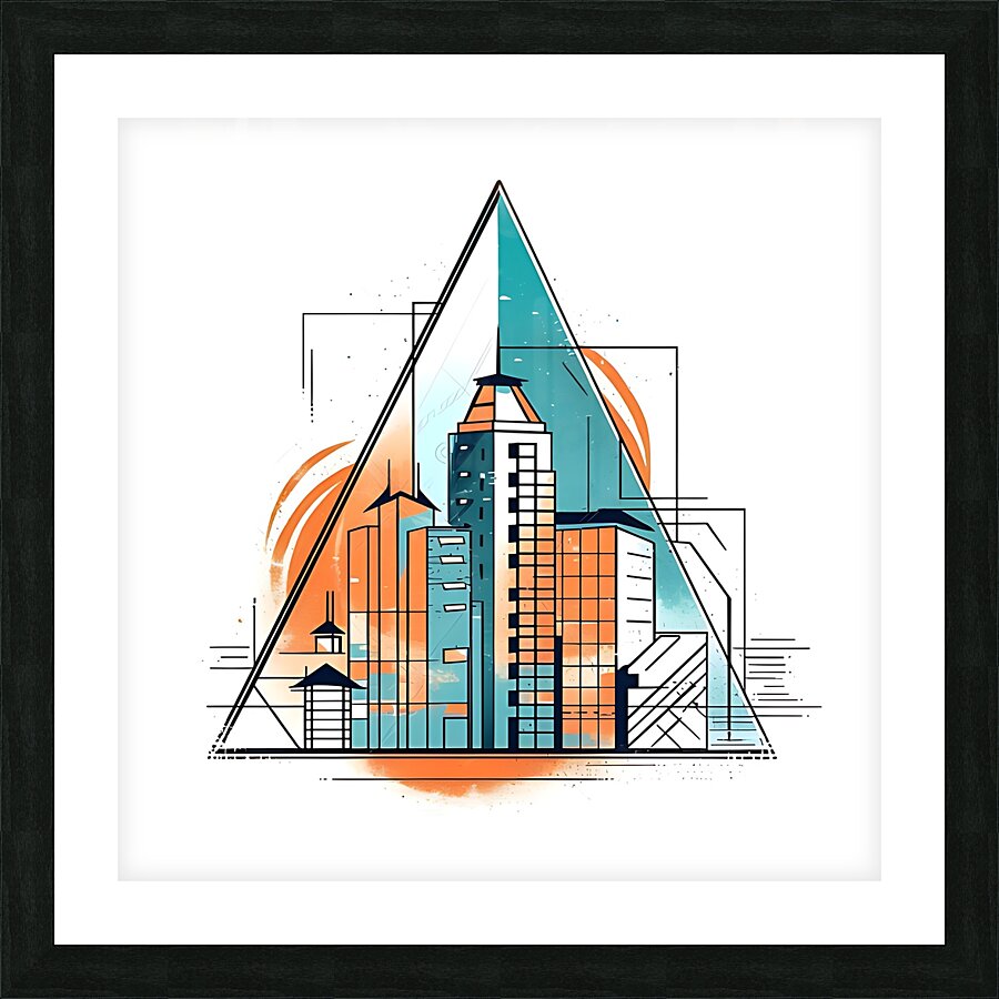 architecture building construction modern futuris Picture Frame print