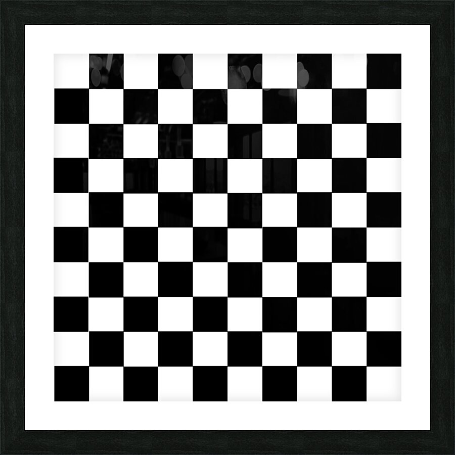 grid domino bench and black Picture Frame print