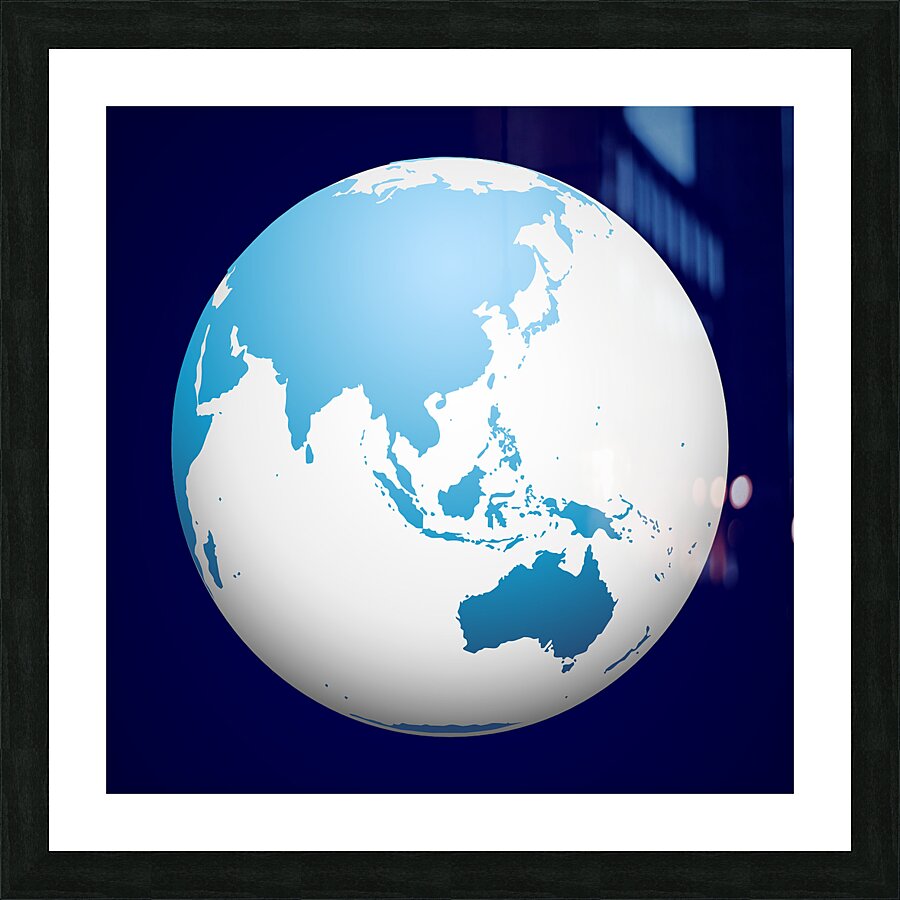 earth blue planet globe planet world space univer Picture Frame print