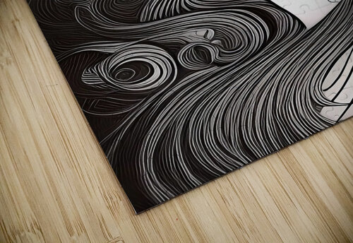 woman face art nouveau line art drawing vintage r Ravend puzzle