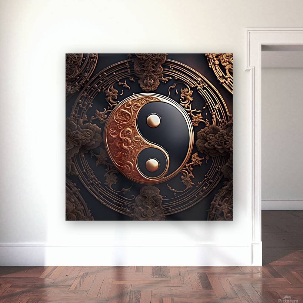 yin yang iron brass symbol harmony logo nature.jp Reproduction