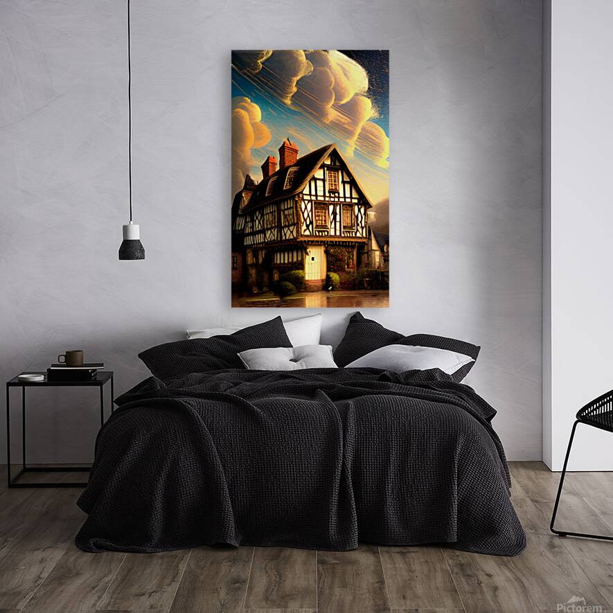 village house cottage medieval timber tudor split Reproduction