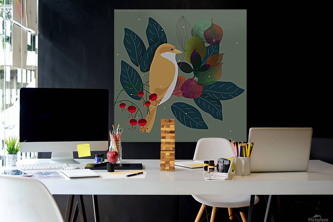 flowers branches leaves bird plants spring summer Reproduction