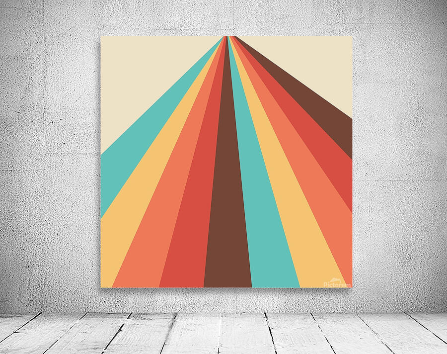 retro lines design pattern stripes colorful prism Wall Preview