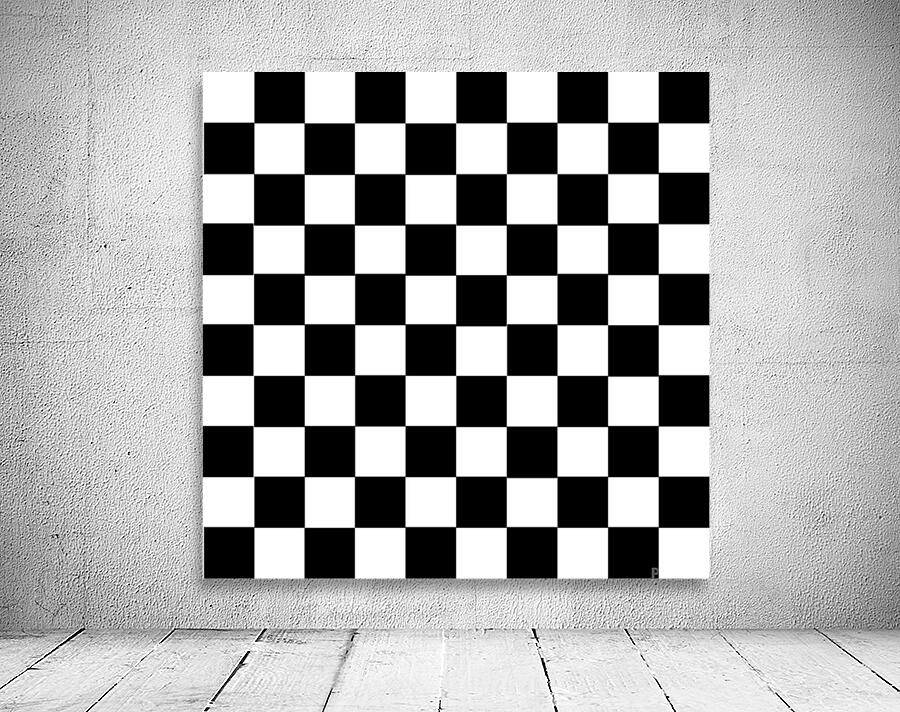 grid domino bench and black Wall Preview