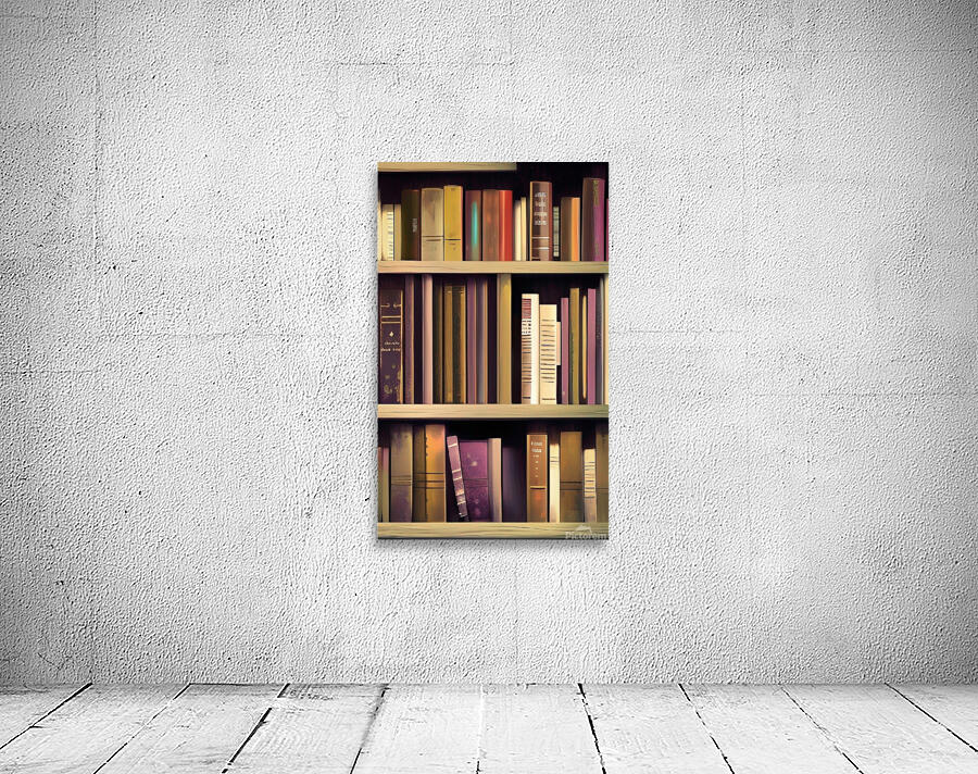 books bookshelves office fantasy background artwo Wall Preview