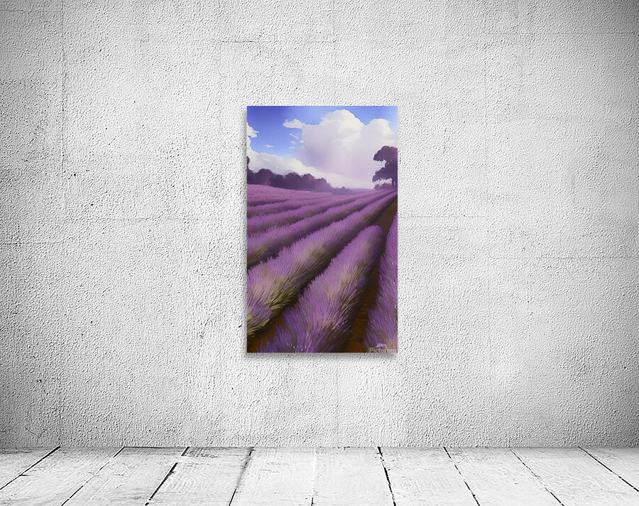 lavendar field nature setting landscape farm crop Wall Preview