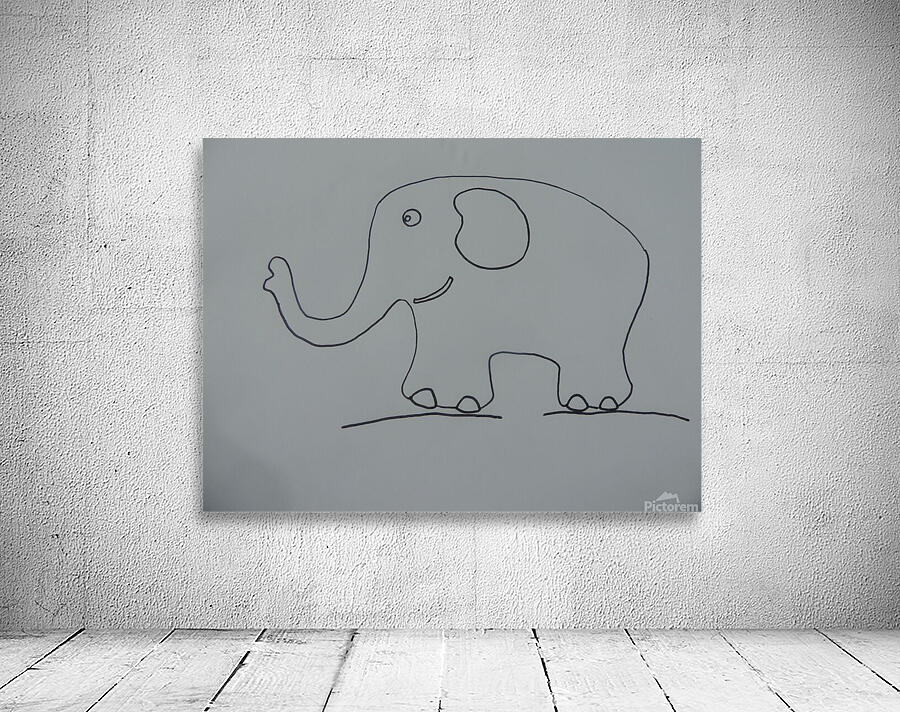 elephant drawing Wall Preview