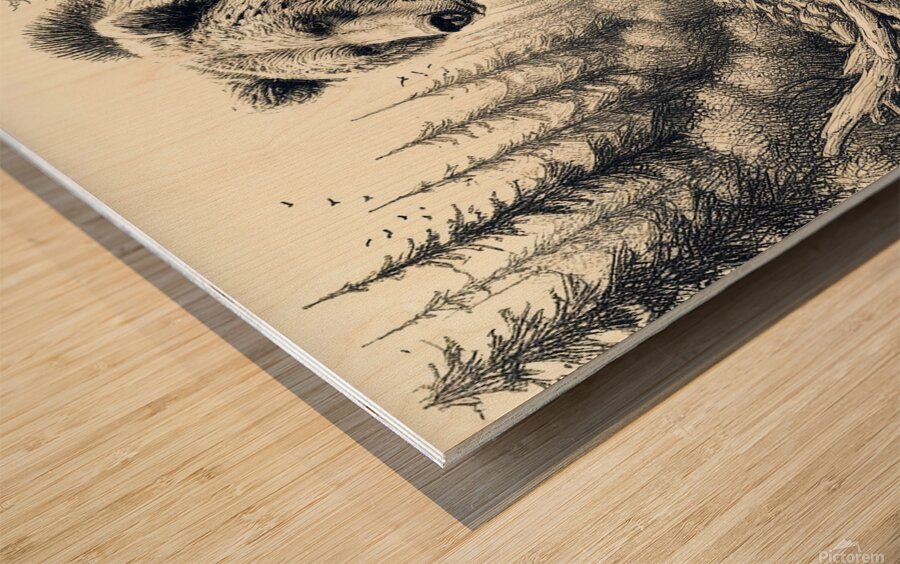 grizzly bear dangerous Wood print