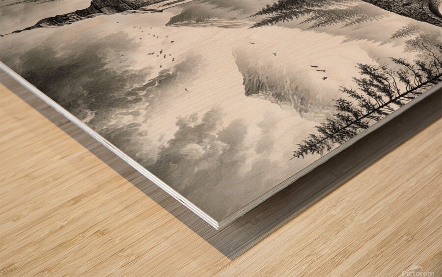 church bridge Wood print