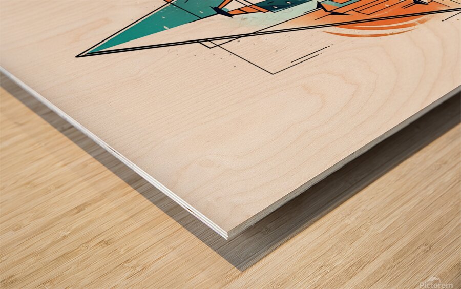 architecture building construction modern futuris Wood print