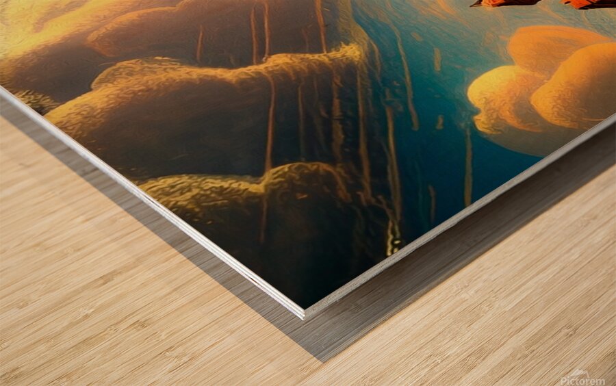 village house cottage medieval timber tudor split Wood print