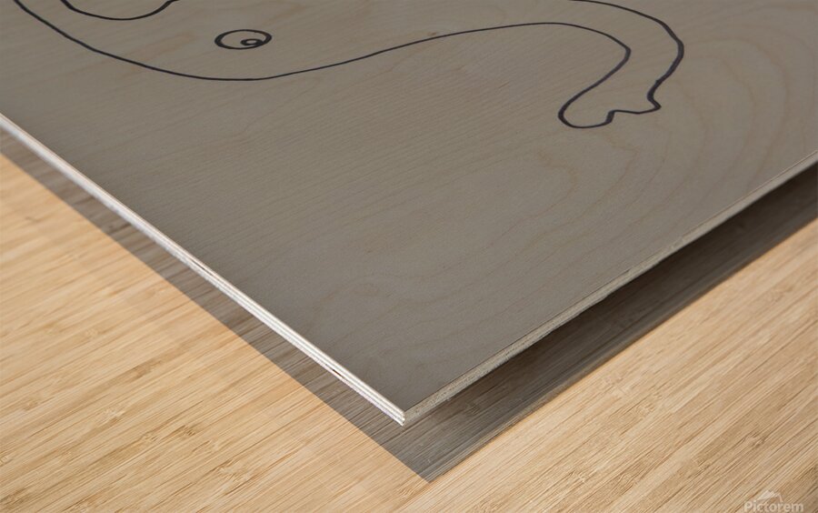 elephant drawing Wood print