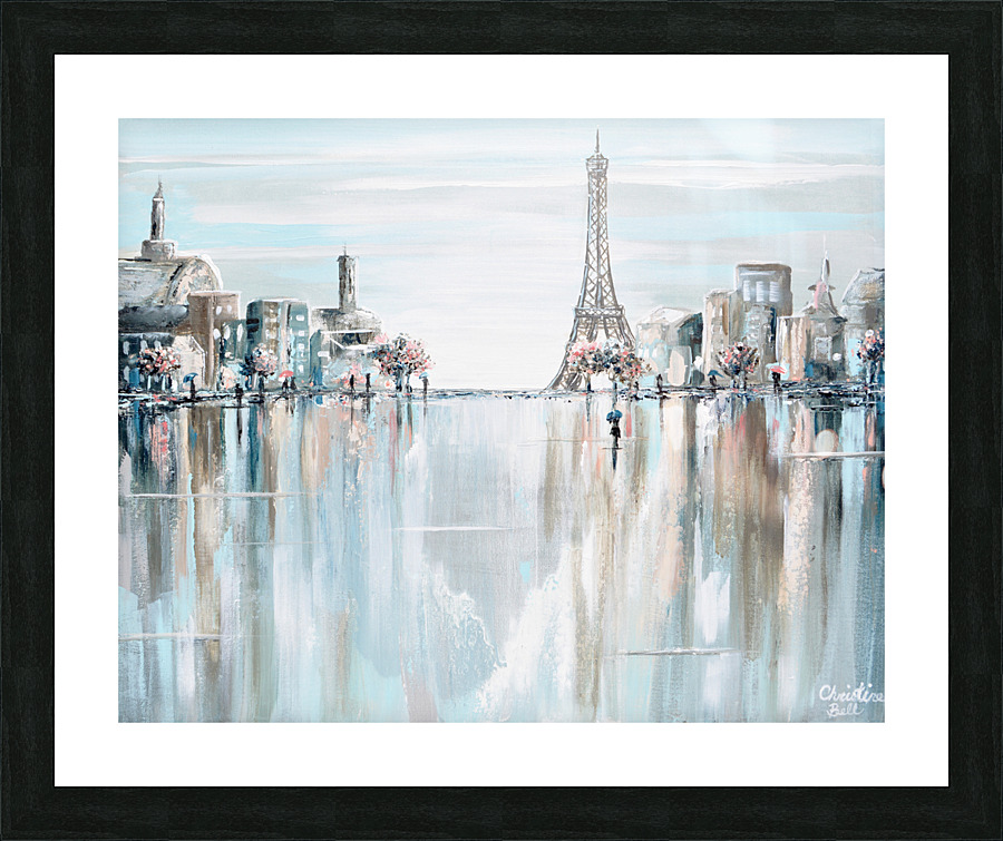Bonjour Paris Picture Frame print