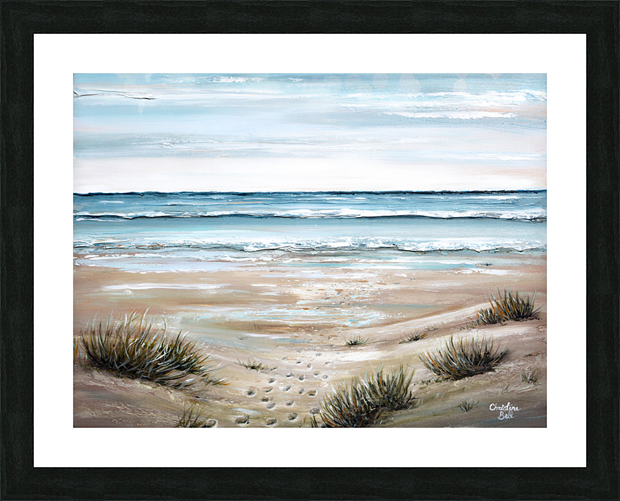 Come Wander Down the Beach Path Picture Frame print