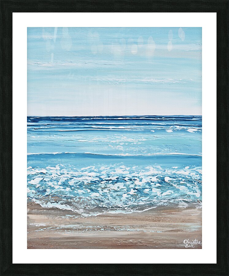 Sapphire Waves Picture Frame print