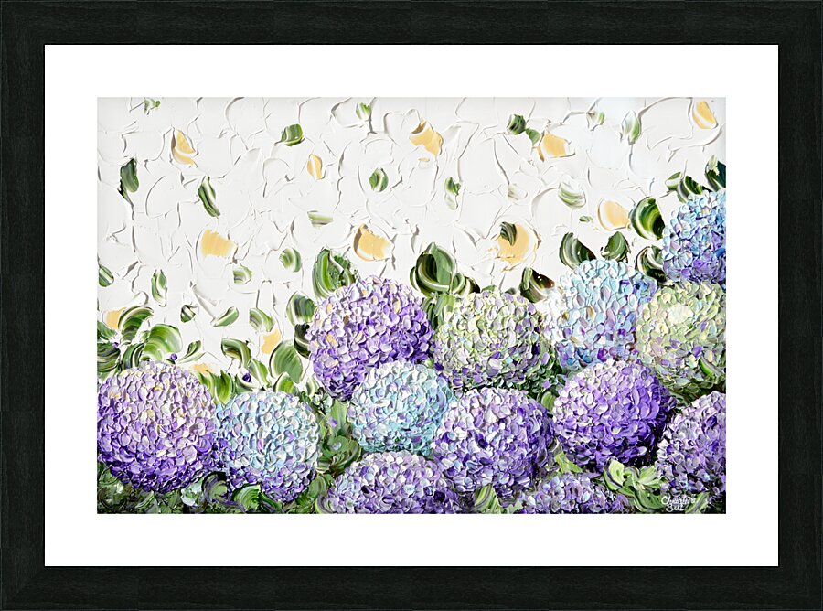 My Hydrangea Garden Picture Frame print