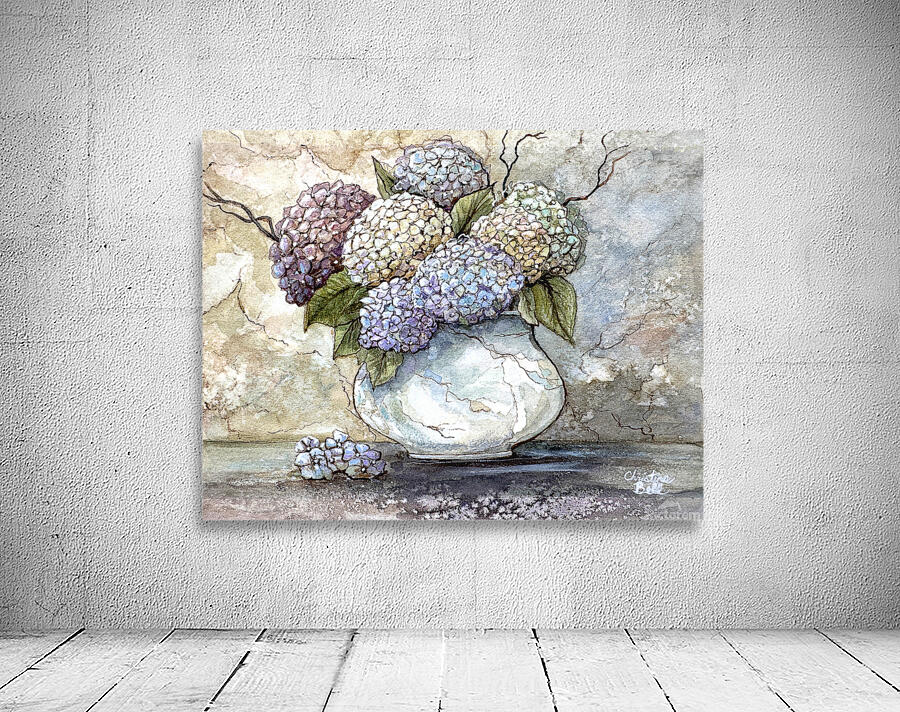 Delicate Hydrangea Wall Preview