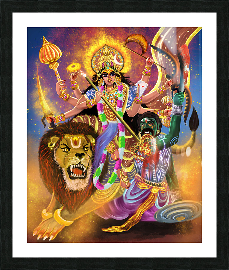 Durga 3 Picture Frame print